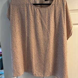 Halogen Blush Top with Black Dots